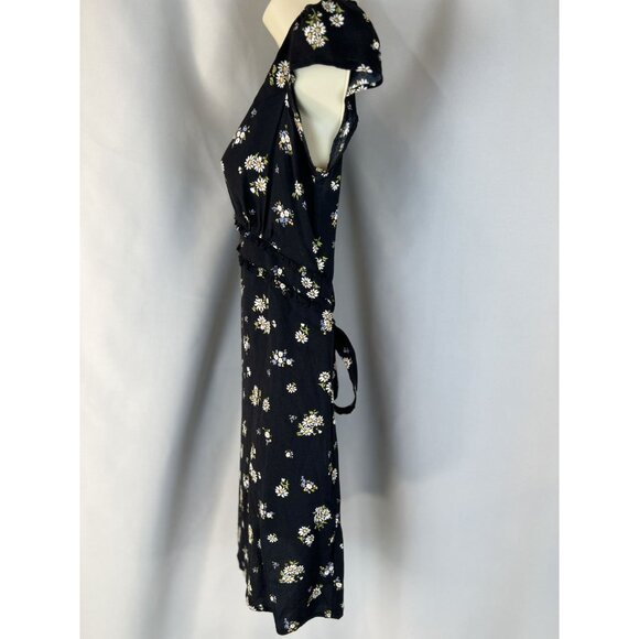 Reformation Black Floral Janine Daisy Dress $178 - Picture 9 of 13